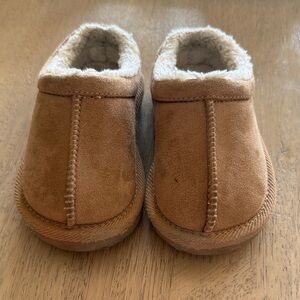 Cozy Tan Suede Slippers